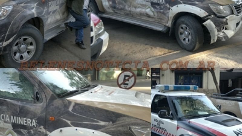 Chocó camioneta de la Policía Minera