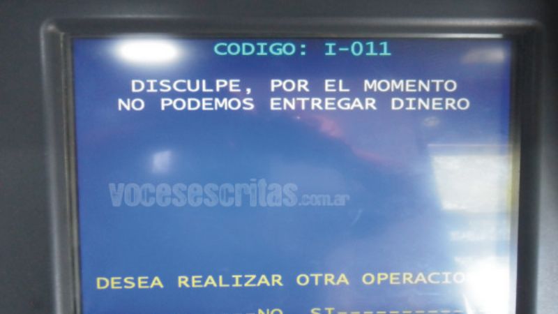 Tinogasta también con los cajeros sin plata