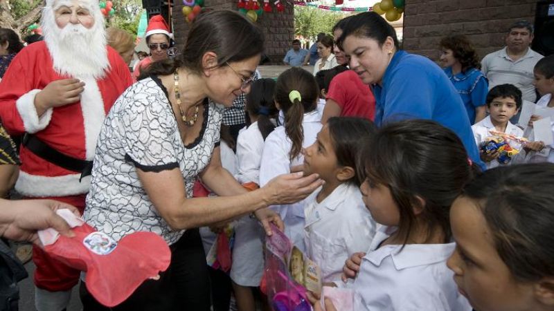 Corpacci visitó el Hogar Escuela