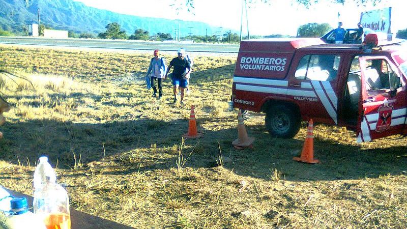 Los bomberos de Valle Viejo recibieron a los peregrinos 