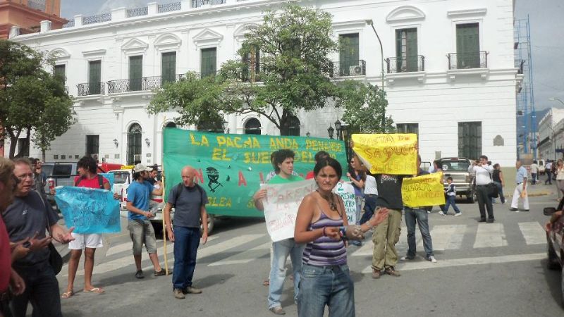 Antimineros también se manifestaron en la Capital