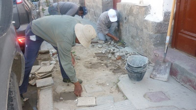 Arreglos de veredas en Santa María