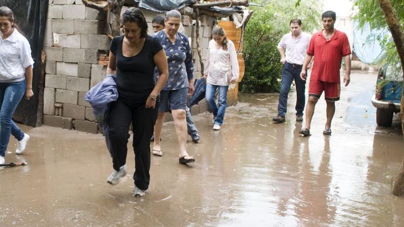 Lluvia: trabajo conjunto para asistir a damnificados