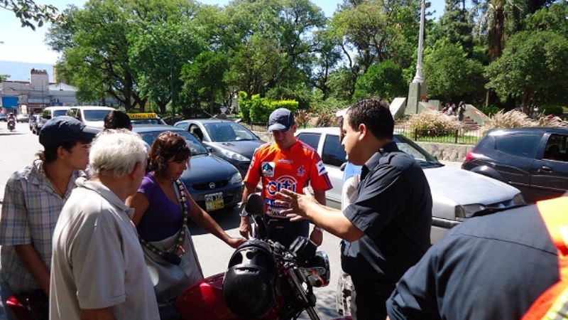 Accidente en pleno centro