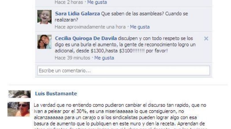 Costoso apoyo gremial