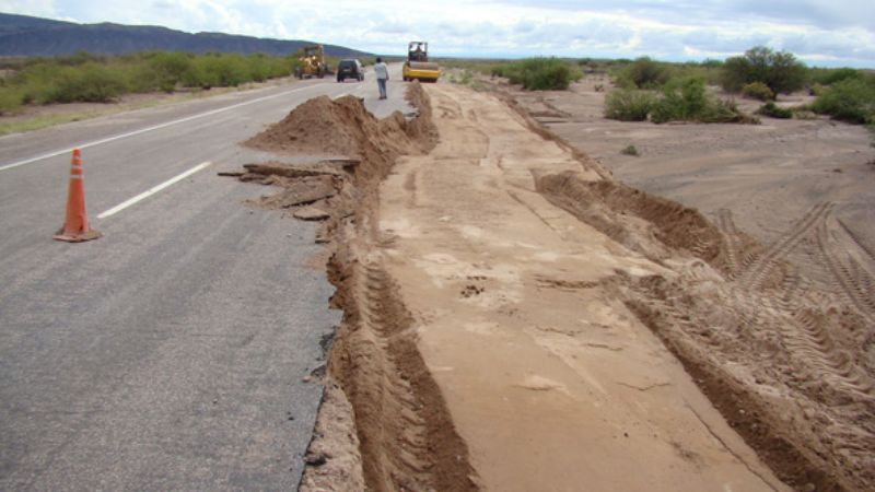 Rutas dañadas por el temporal
