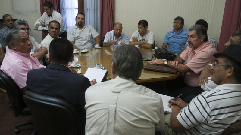 Gordillo con sindicalistas