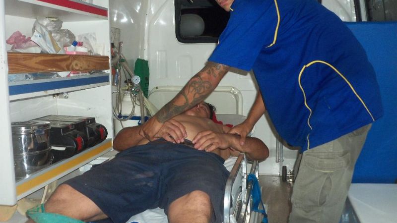 Repartidor de bebidas sufrió descompensación