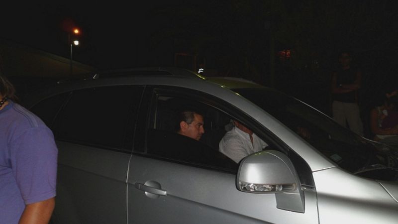 Tras el acto del festejo, Corpacci y Mera visitaron a los padres del joven muerto