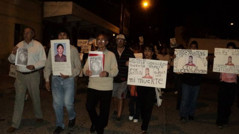 Marcha de silencio en Santa María pidiendo justicia por el asesinato del locutor