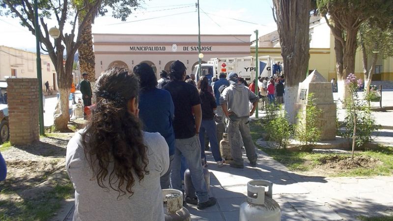 Las garrafas sociales llegaron a San José