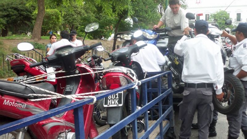 Gran cantidad de motos secuestradas en operativos