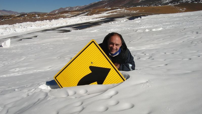 Intensas nevadas en el Paso de San Francisco impiden el normal tránsito 