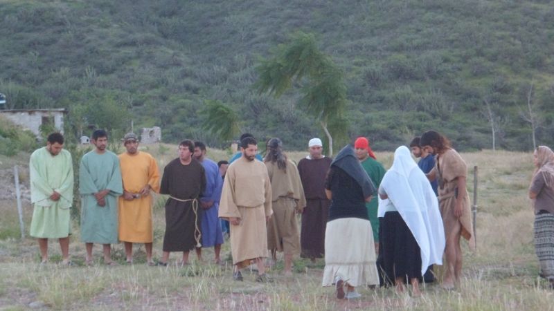 Vía Crucis en la lomada de Banda de Varela