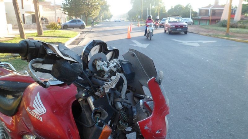 Motociclista lesionado en Banda de Varela