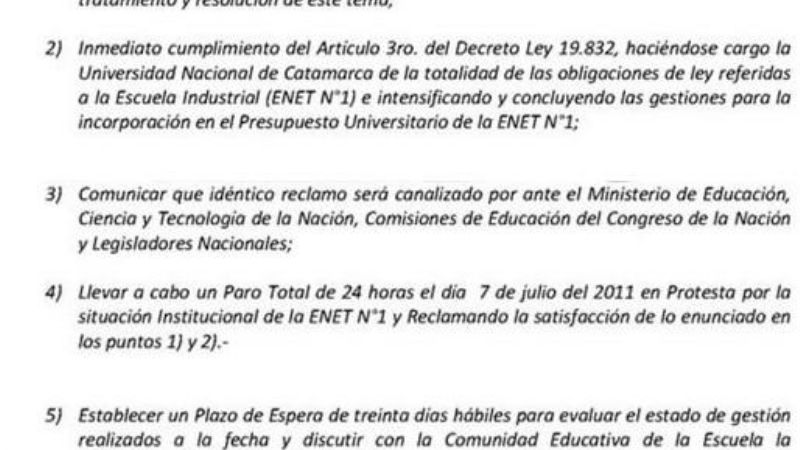 La solución nunca llegó y la ENET vuelve a marchar