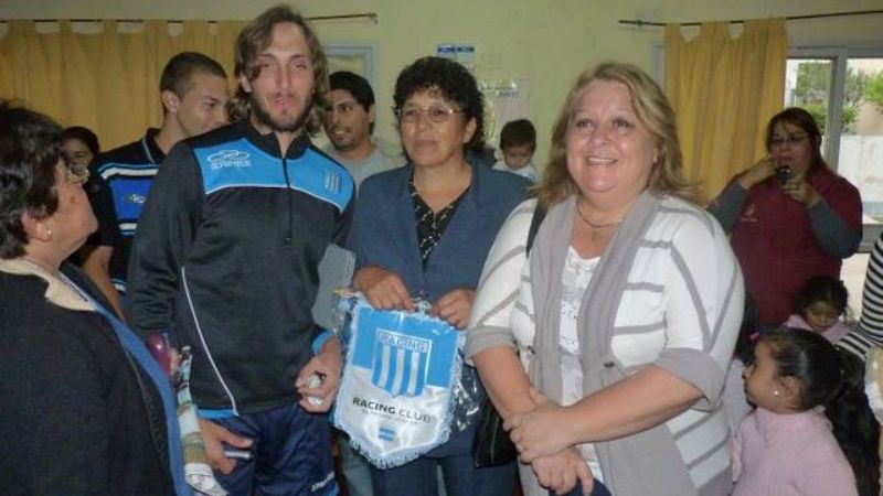 Los jugadores de Racing alegraron a los nenes de la Casa Cuna