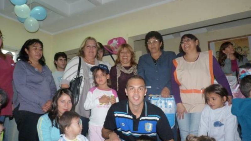 Los jugadores de Racing alegraron a los nenes de la Casa Cuna