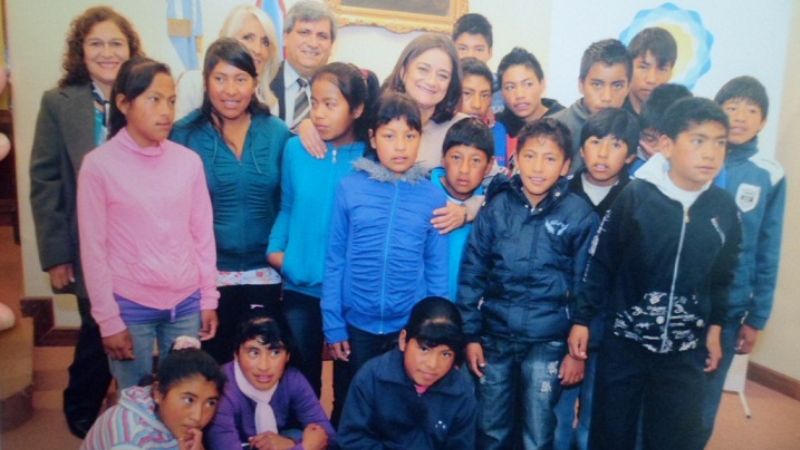 Alumnos de Belén fueron recibidos por Corpacci  