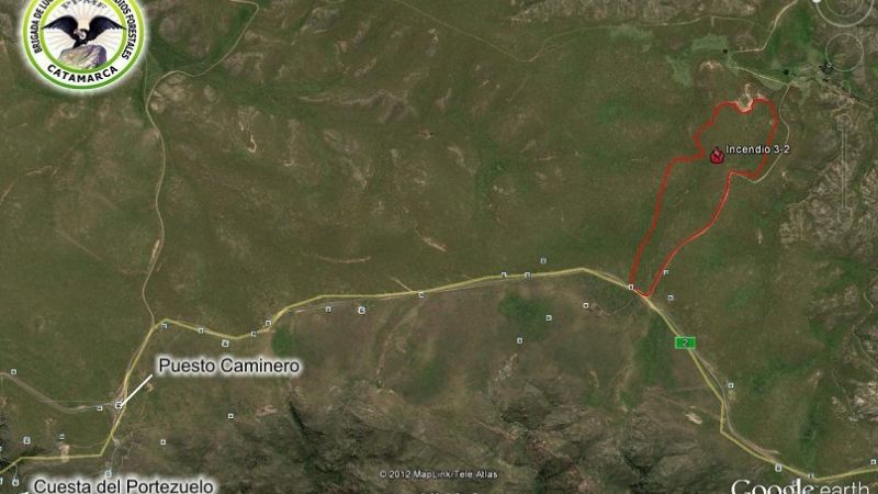 Datos finales del incendio en el cerro Ancasti