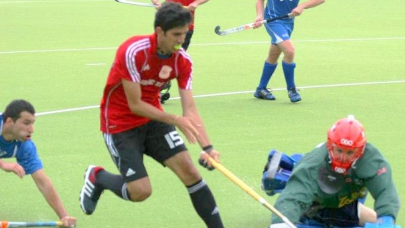 Guzmán en la final de la Copa Italiana de hockey