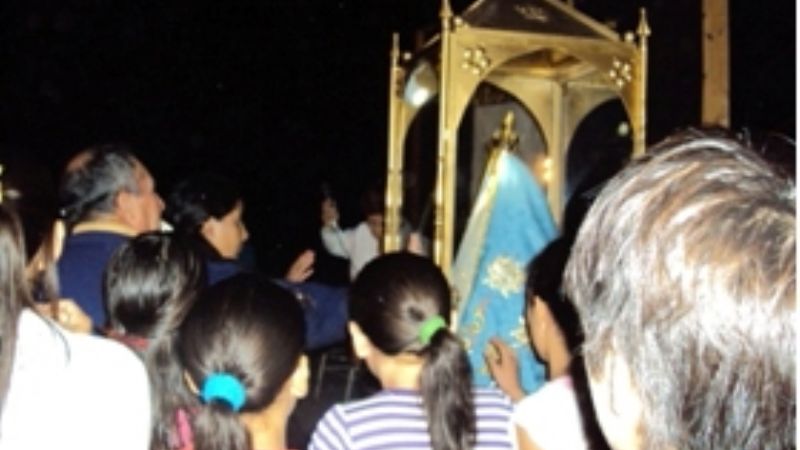 La Virgen del Valle estuvo en la Escuela Hogar de Icaño