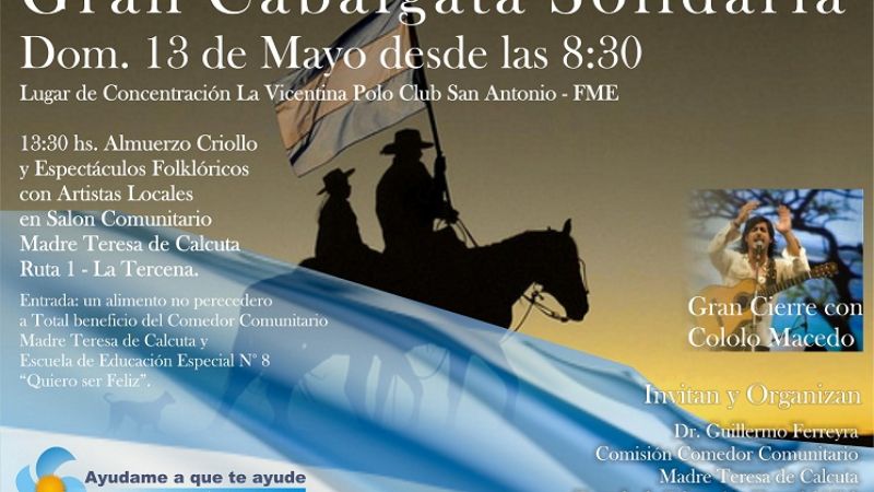 Gran espectáculo folclórico y cabalgata a beneficio