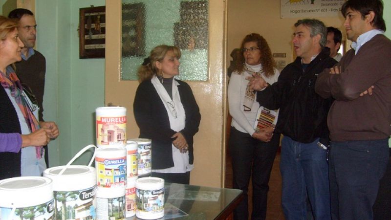 El CD capitalino colaboró con pintura para el Hogar Escuela 