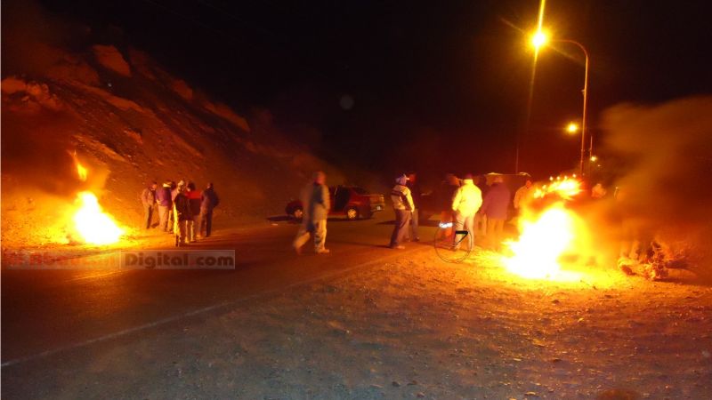 Municipales de Palo Blanco cortaron ruta provincial n° 34