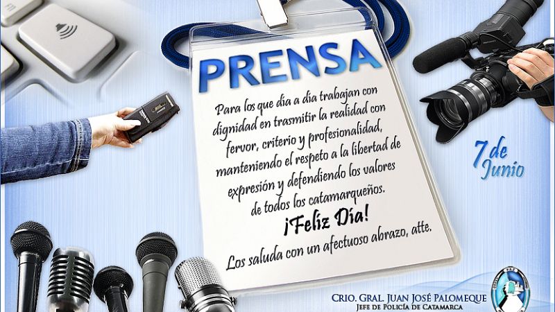 Saludo para los periodistas en su día