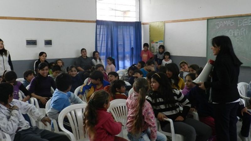 Taller de prevención de drogas para niños del sector sur 