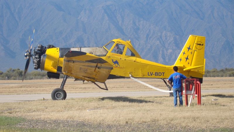 Llegó el avión hidrante