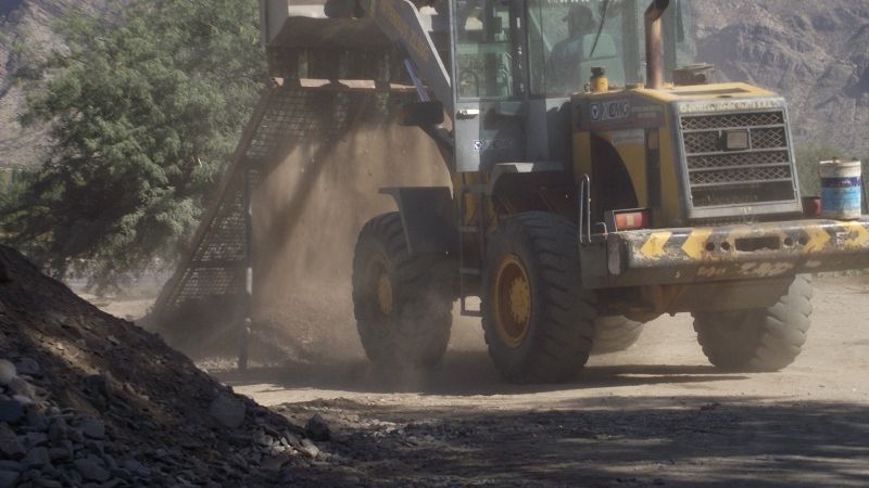 Tareas de servicios públicos en Santa María