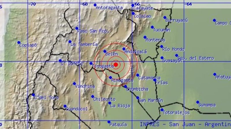 Tres sismos en la madrugada de Catamarca
