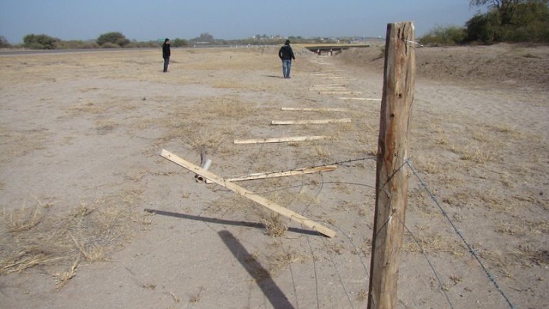 Roban postes y destruyen 300 metros de alambrado
