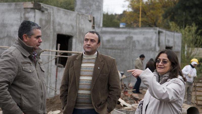 Corpacci recorrió obras de viviendas