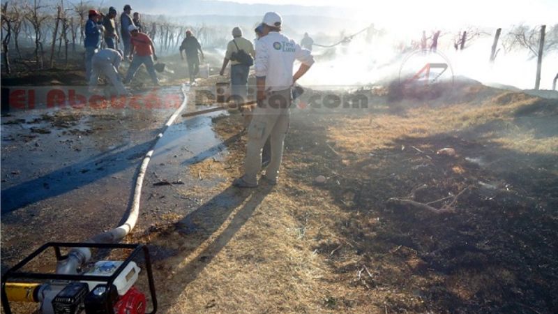 Productor viñatero sufrió graves quemaduras en su cuerpo