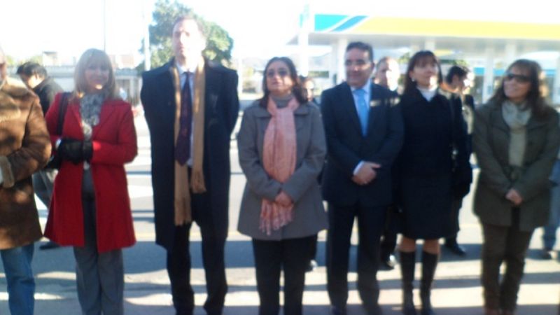 Las autoridades ya están en la Plaza Lezana 