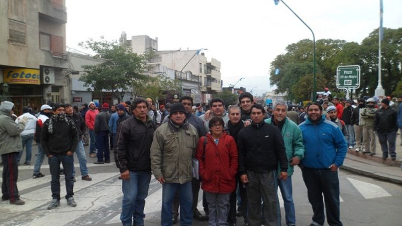 Reclamo de trabajadores de Obras Públicas 