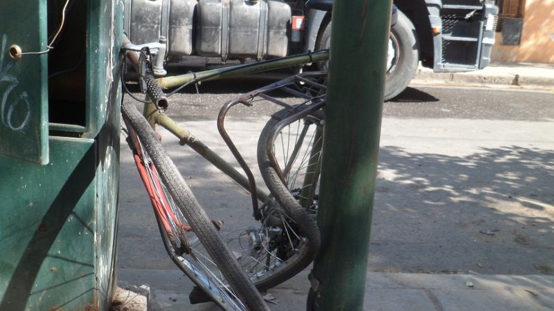 Ciclista fue arrollado por un acoplado