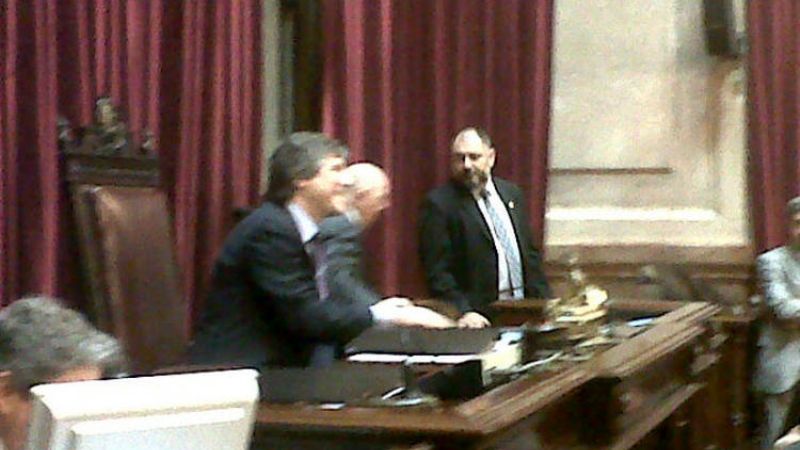 Monllau cruzó a Boudou en plena sesión