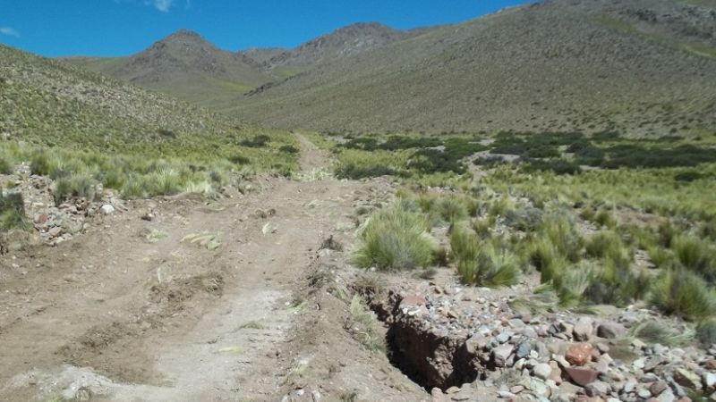 Huella Minera para acceso a minera de azufre y fluorita