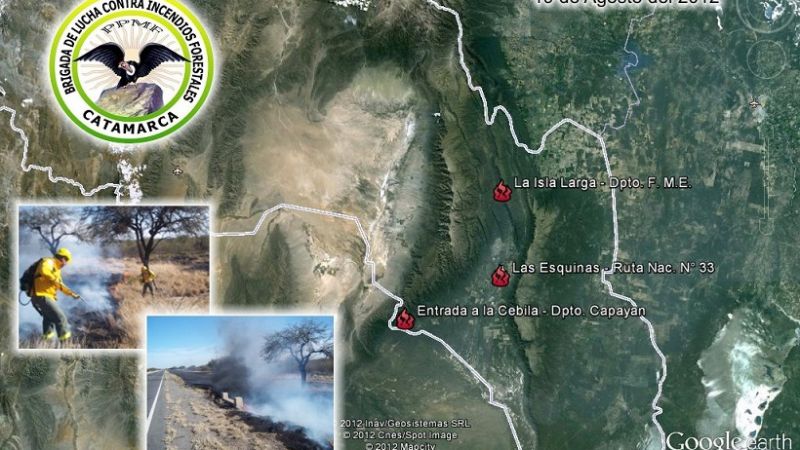 Peligro extremo de incendios forestales en Catamarca