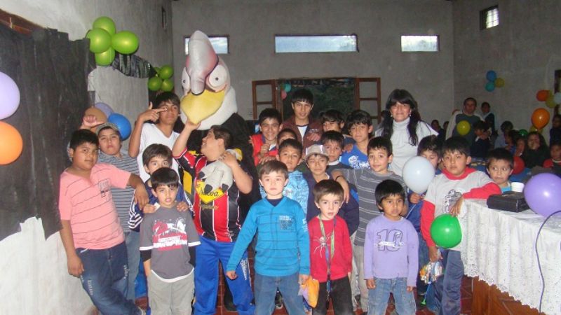 La Brigada de Incendios Forestales participó en los festejos por el Día del Niño