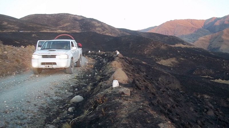 Extinguieron incendio forestal en Andalgalá