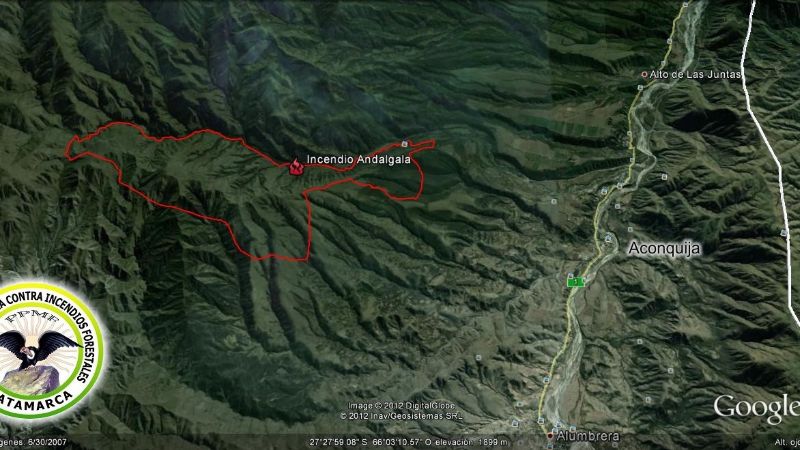 Extinguieron incendio forestal en Andalgalá