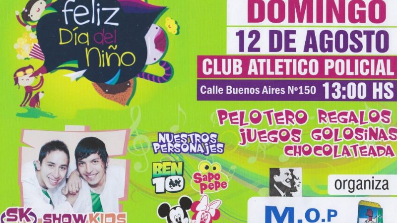 El MOP y Policial festejan el Dia del Niño