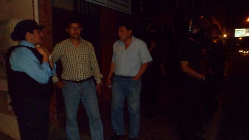 Palomeque estuvo presente en el fuerte operativo policial