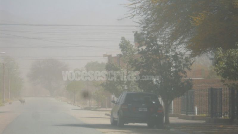Fuerte viento zonda en Tinogasta: corte de luz, agua y postes caídos