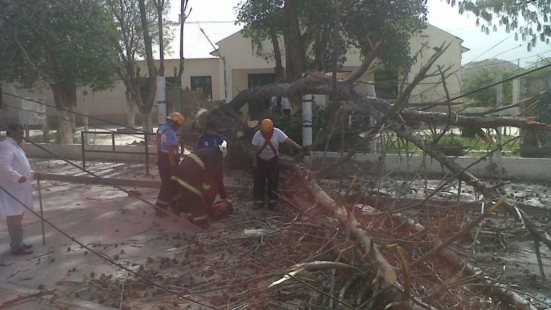 El viento también causó problemas en Santa María